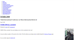 Desktop Screenshot of ismir2008.ismir.net