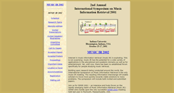 Desktop Screenshot of ismir2001.ismir.net