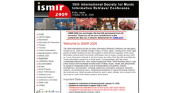 Desktop Screenshot of ismir2009.ismir.net